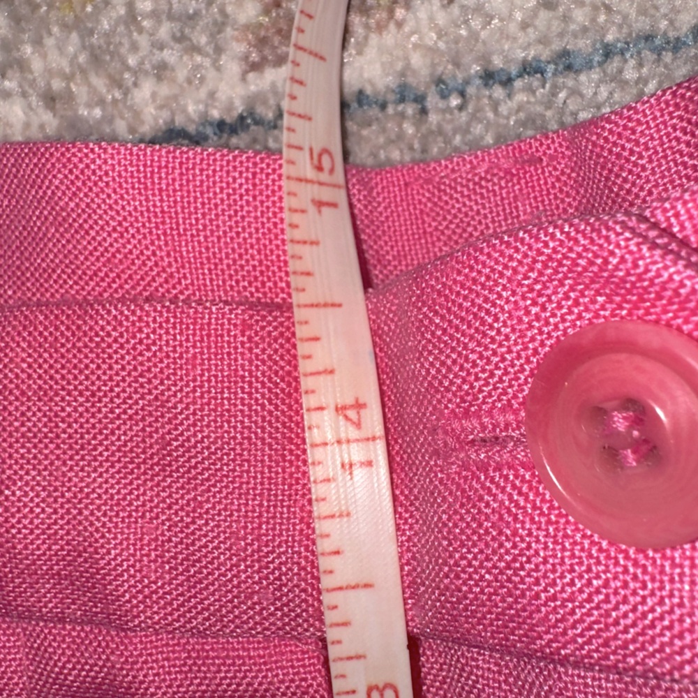 Talbots High Waist Pink Italian Linen Blend Lined Pleated Trouser Pants Size 14 - Picture 4 of 10